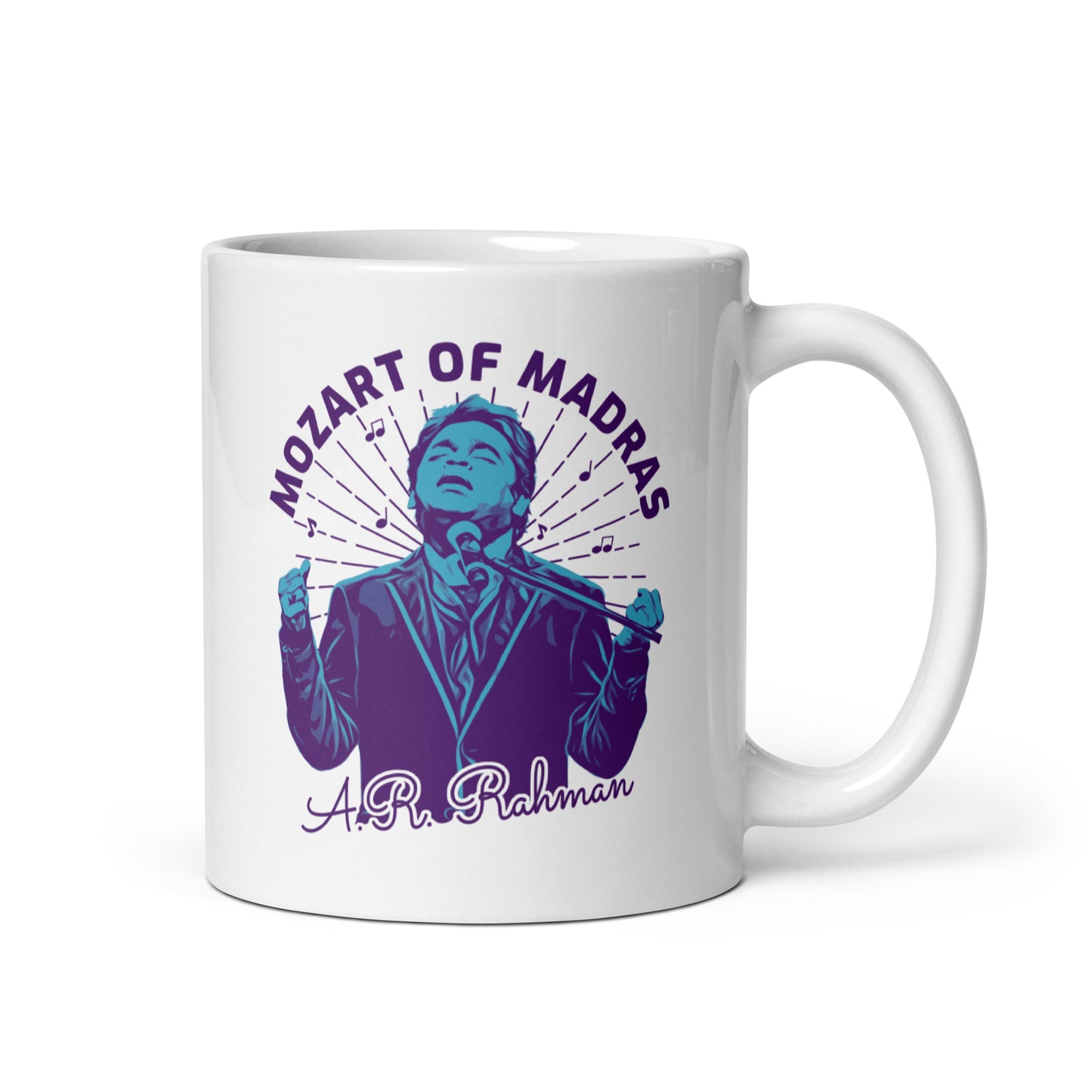 AR Rahman "Mozart of Madras" White Glossy Mug