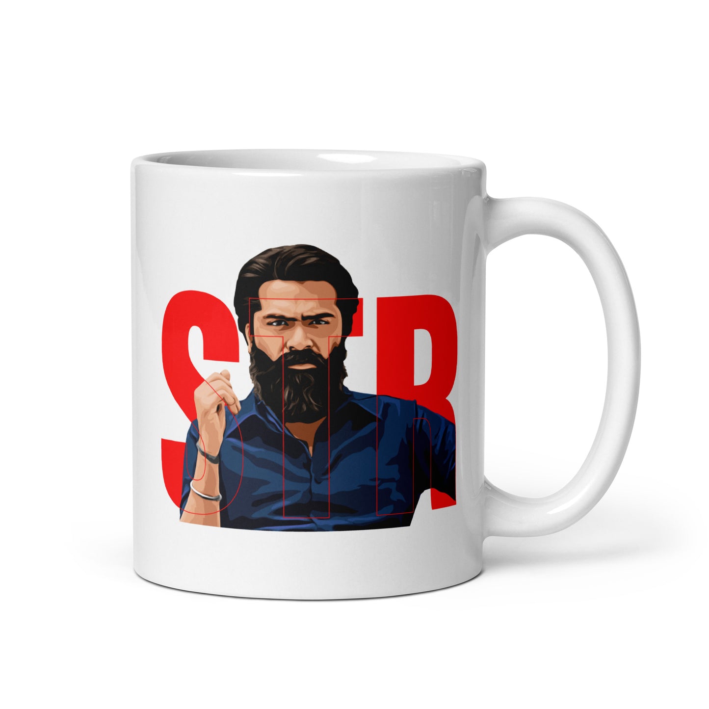 STR Portrait White glossy mug