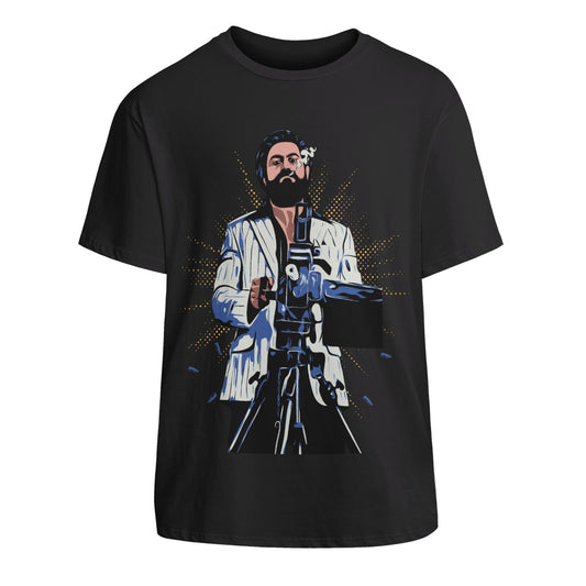 KGF Comic Style - Rocking Star Yash Unisex Cotton T-Shirt With Short Sleeve